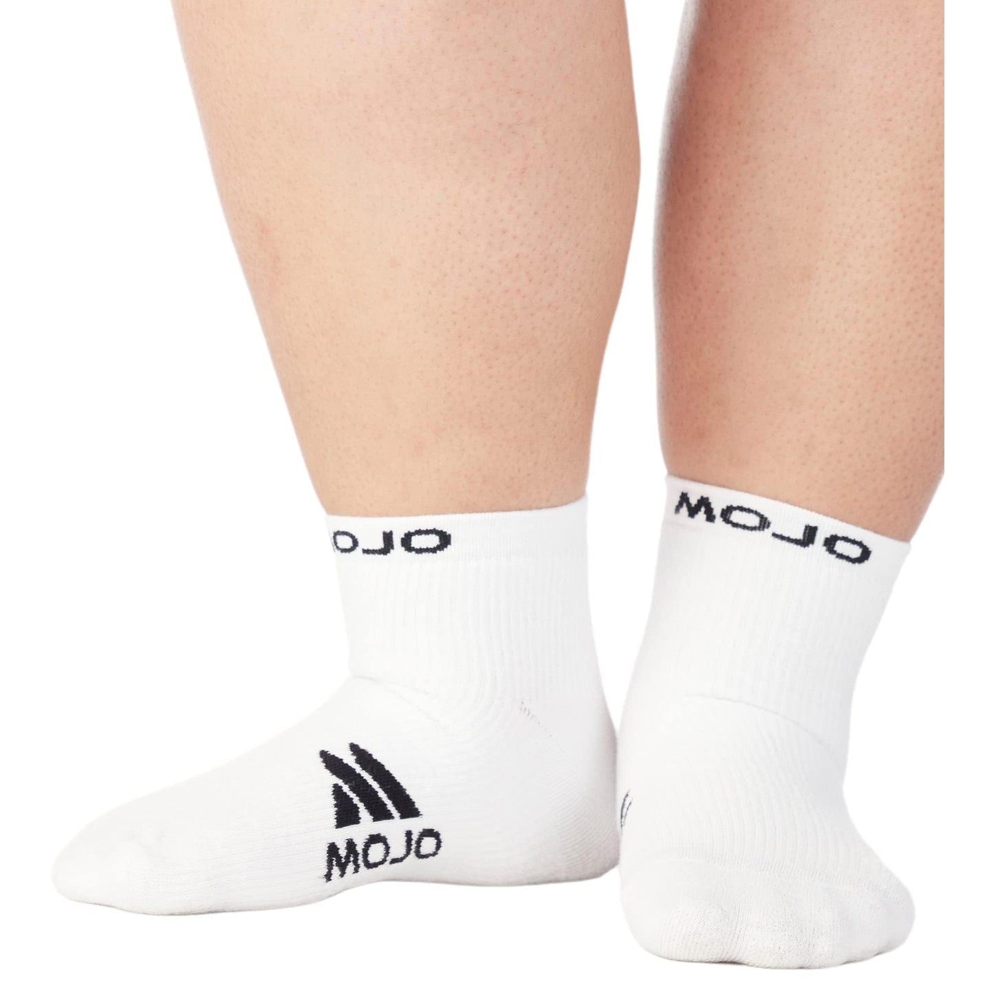 Mojo Compression Socks – Unisex Ankle Length Athletic Compression Socks – 15-20mmHg Medium Support – Black – A1012