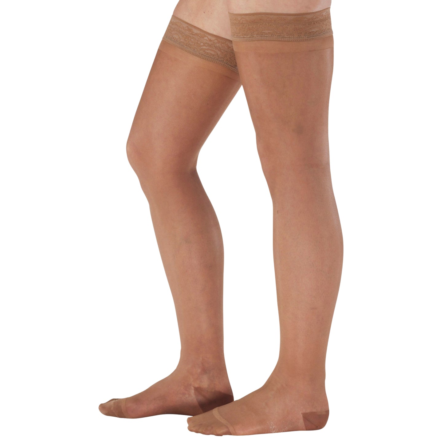 Made in USA - 15-20mmHg Sheer Compression Stockings for Women - A102