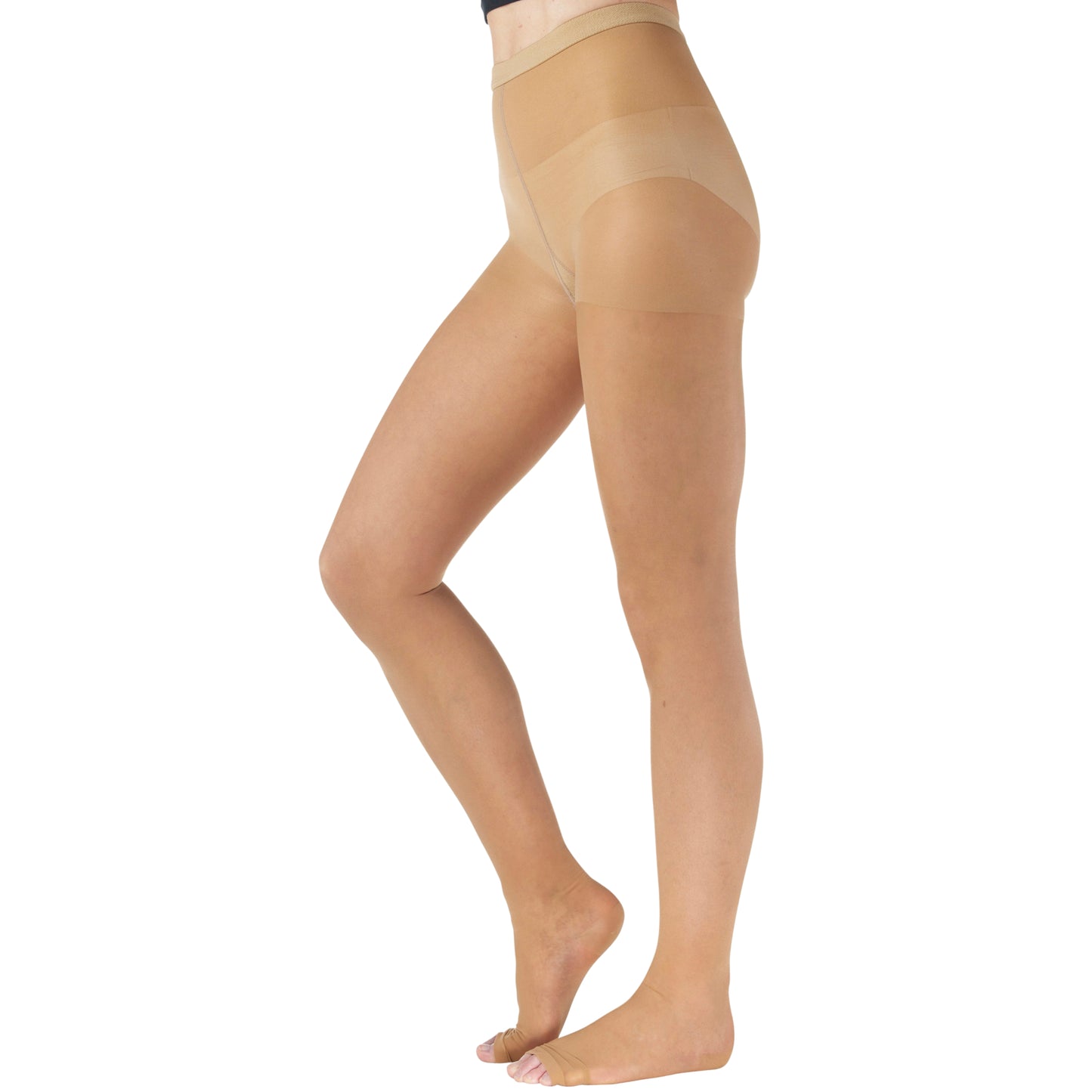 Made in USA - 15-20mmHg Sheer Compression Pantyhose for Women - A103