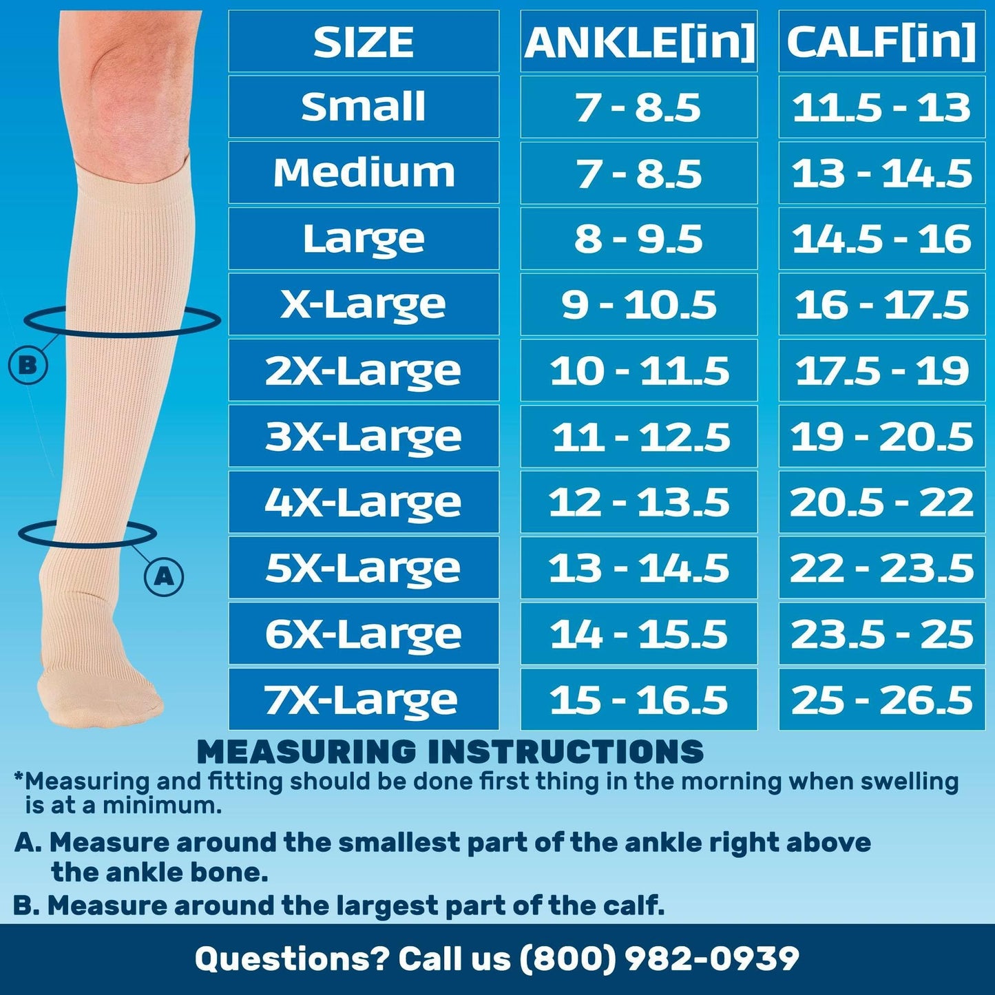 Made in USA - 20-30mmHg Compression Socks for Men - A104