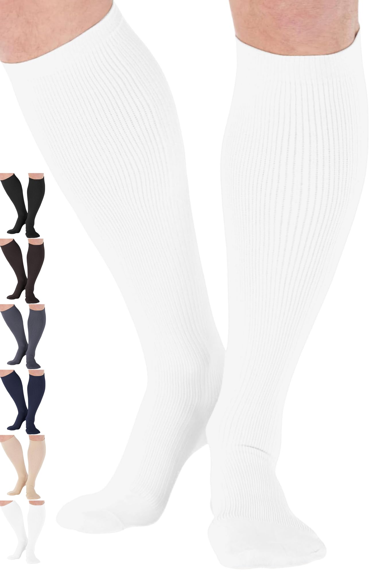 Made in USA - 20-30mmHg Compression Socks for Men - A104