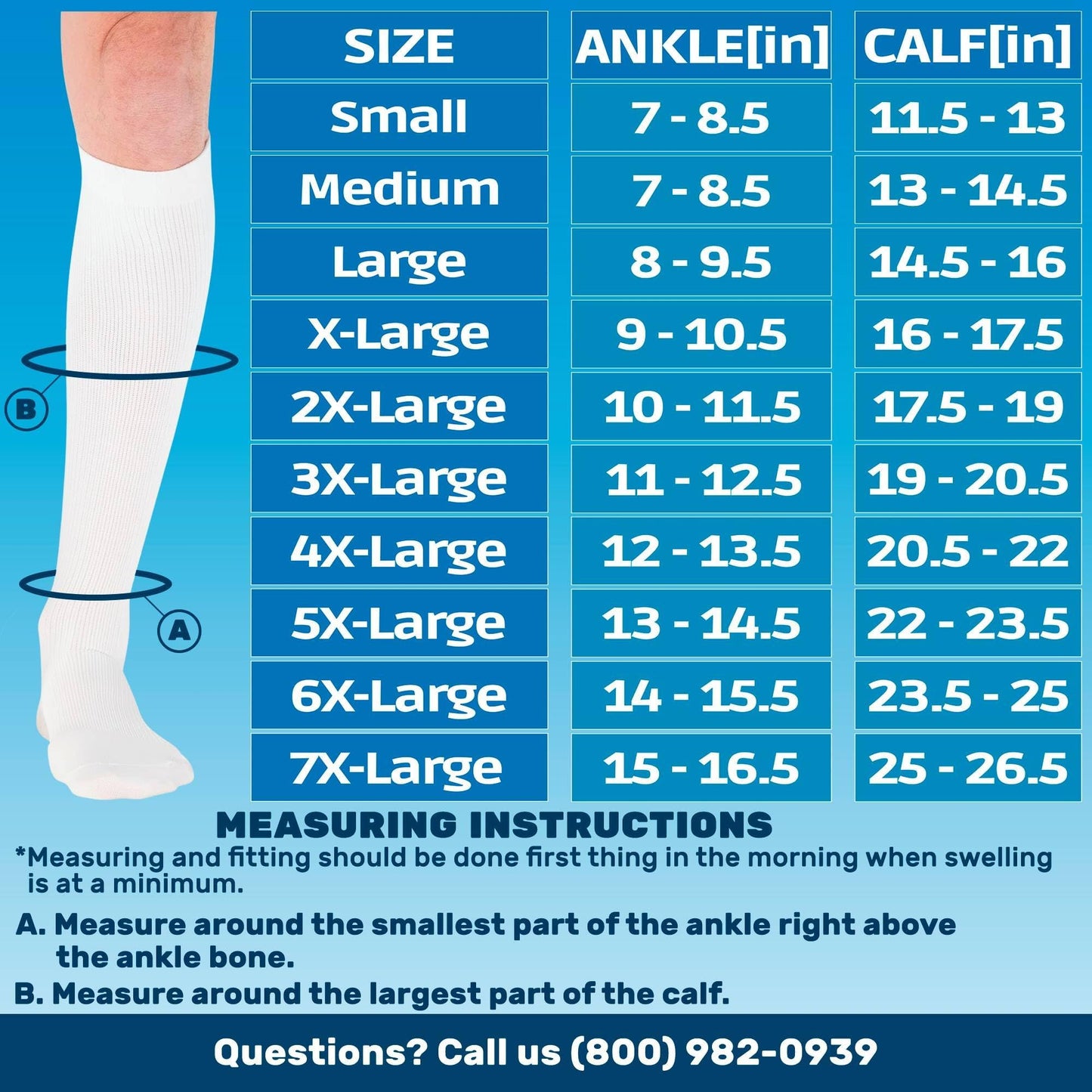Made in USA - 20-30mmHg Compression Socks for Men - A104