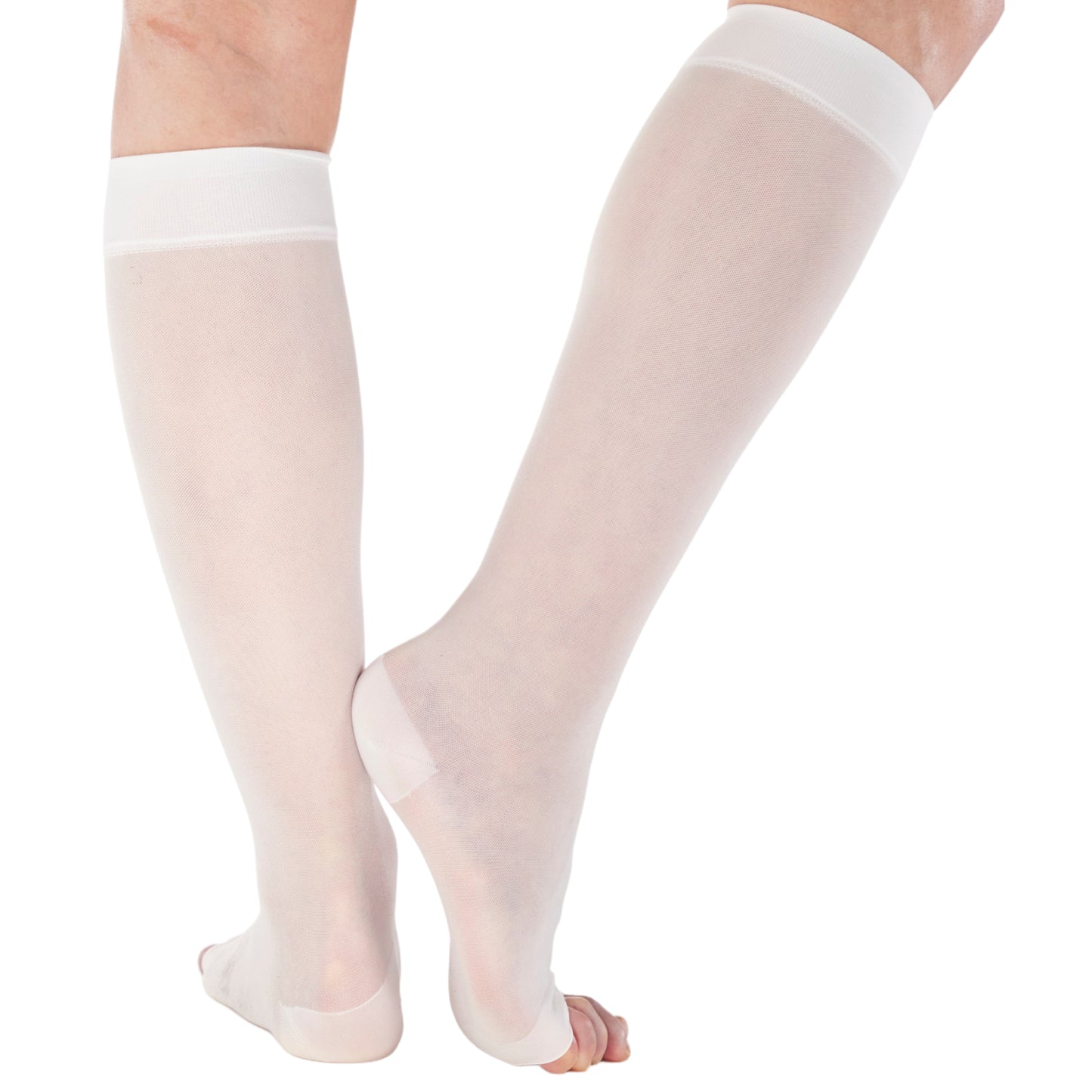 Made in USA - 15-20mmHg Open Toe Compression Socks for Women - A111