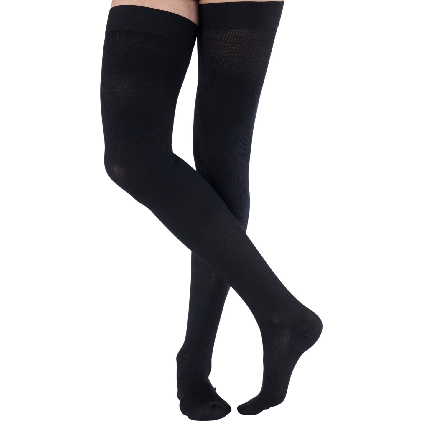 20-30mmHg Men's Opaque Compression Thigh Highs - A2017
