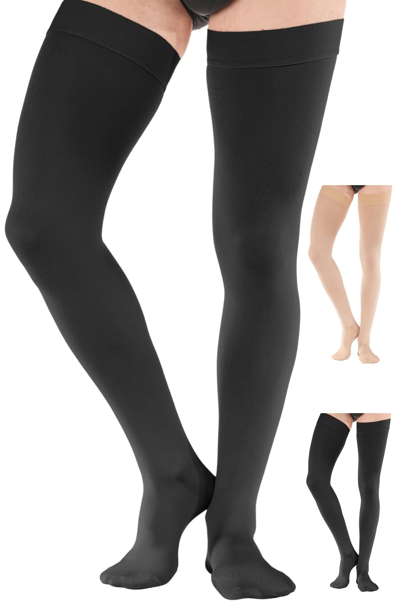 20-30mmHg Compression Thigh Highs for Men - A203M