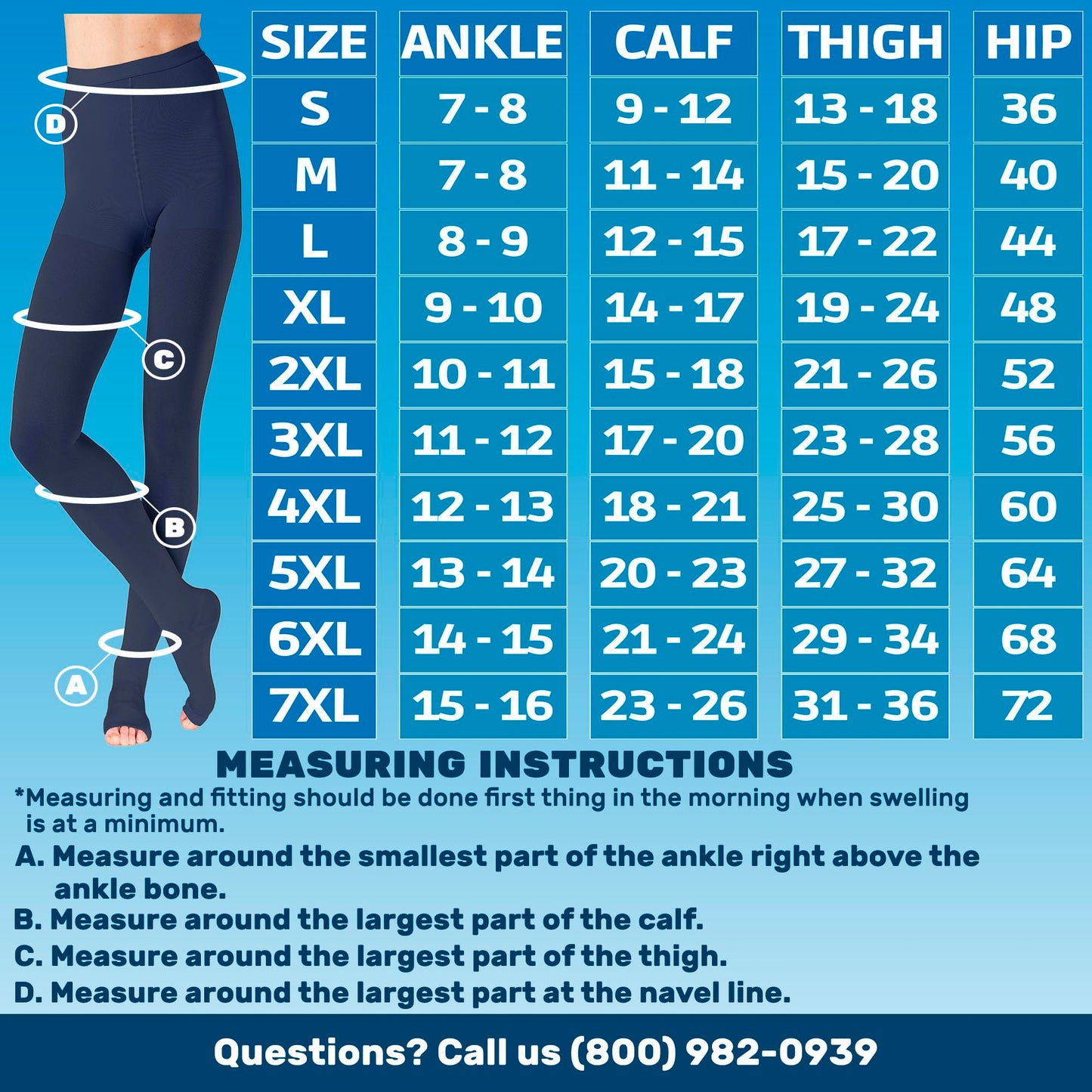 20-30mmHg Open Toe Compression Pantyhose for Women - A214