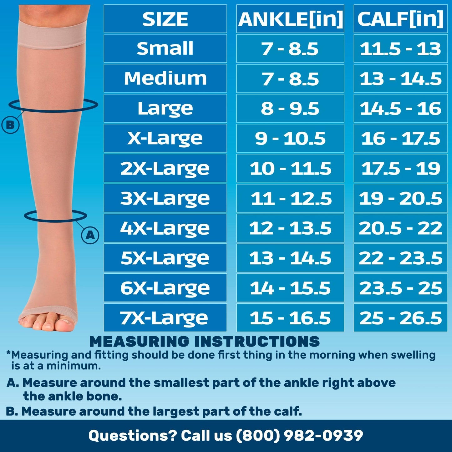 Made in USA - 20-30mmHg Open Toe Sheer Compression Socks for Women - A215