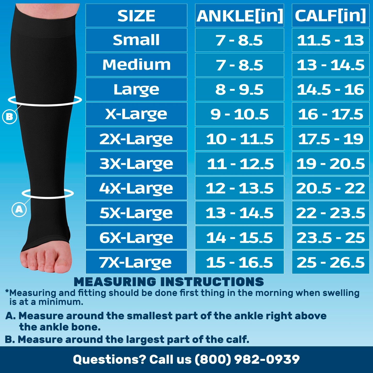 Made in USA - 20-30mmHg Open Toe Sheer Compression Socks for Women - A215