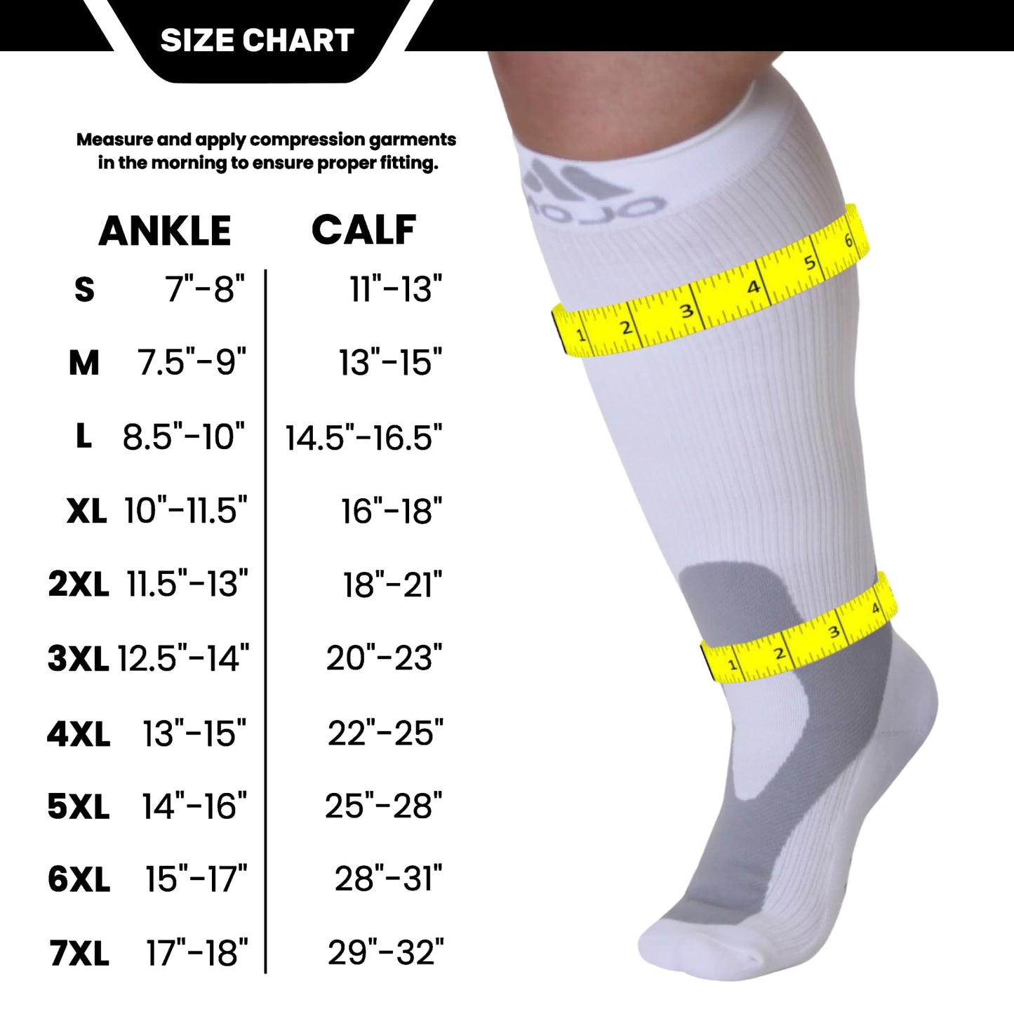 Mojo Compression Socks – Unisex Knee High Medical Compression Socks – 20-30mmHg Firm Support – A601-3