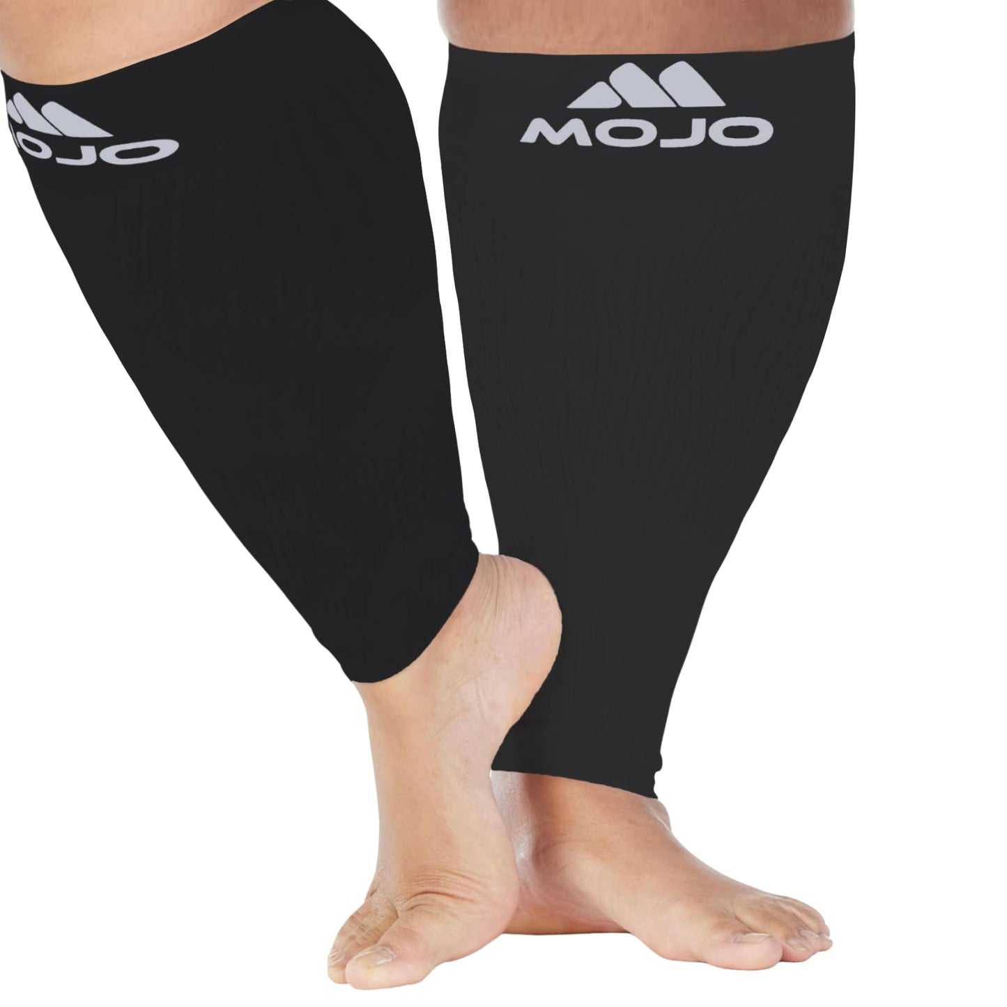 Mojo Compression Socks – Unisex Extra Wide Plus Size Compression Sleeve – 20-30mmHg Opaque – A604PS