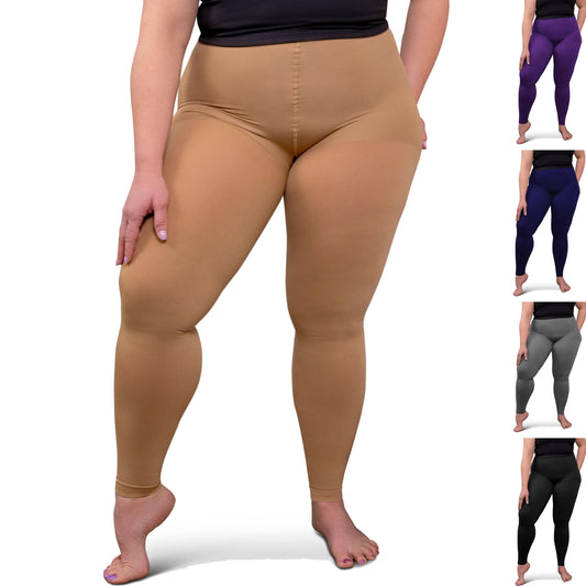 Plus Size Compression Leggings for Women 20-30 mmHg - A717PS