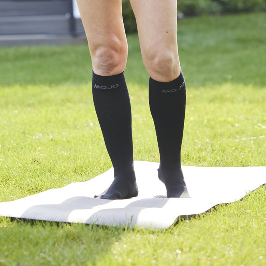 Mojo Compression Socks – Men's & Women's Extra Wide Calf Knee High Compression Stockings – 20-30mmHg Firm Support – M841