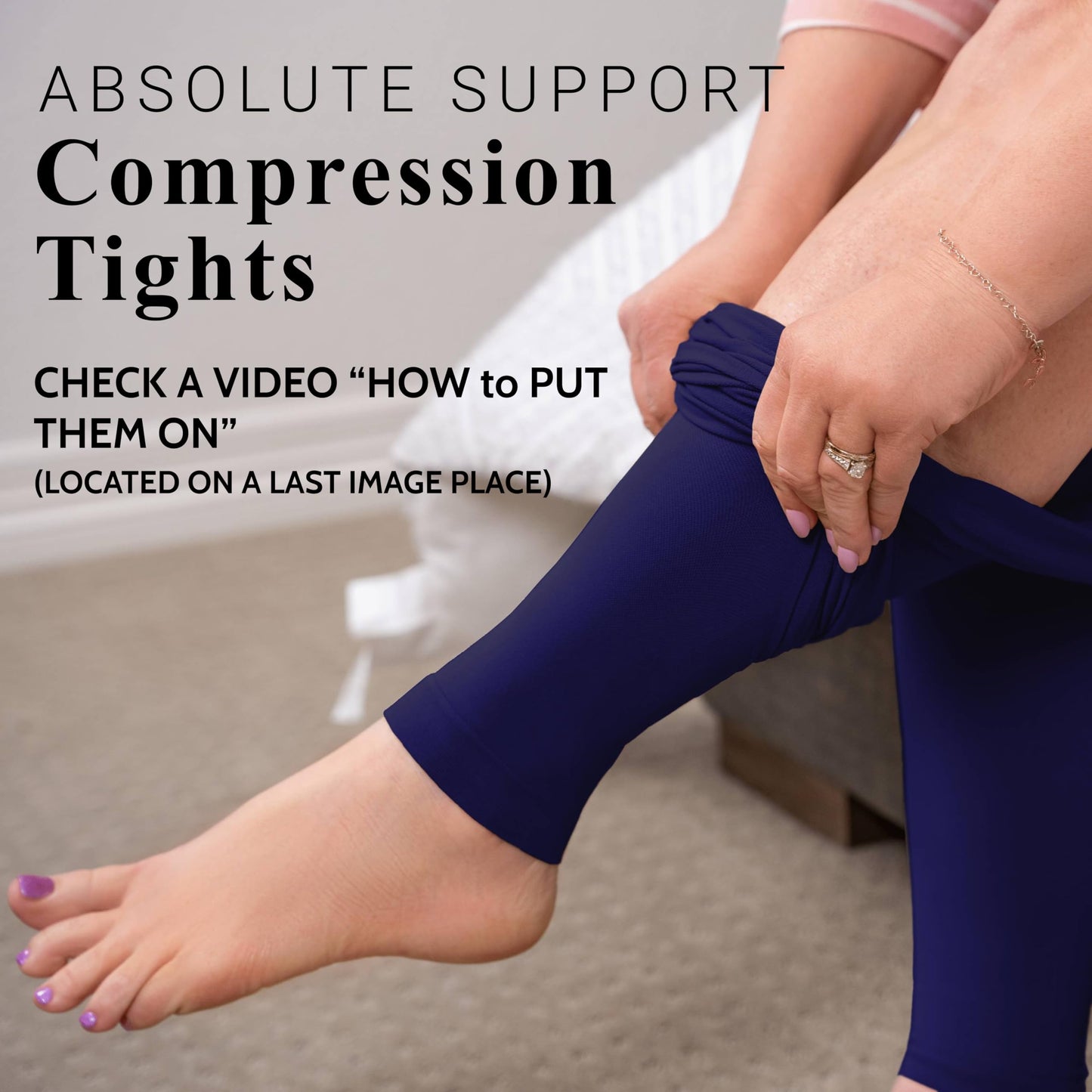 Plus Size Compression Leggings for Women 20-30 mmHg - A717PS
