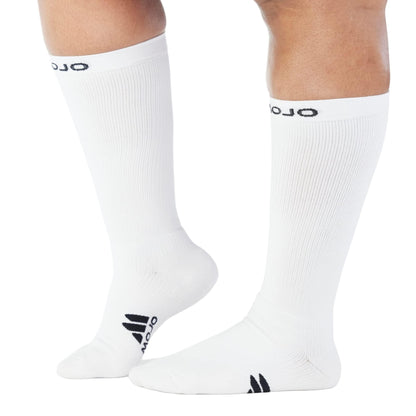 Mojo Compression Socks – Unisex Crew Length Athletic Compression Socks – 15-20mmHg Medium Support – Black – A1011