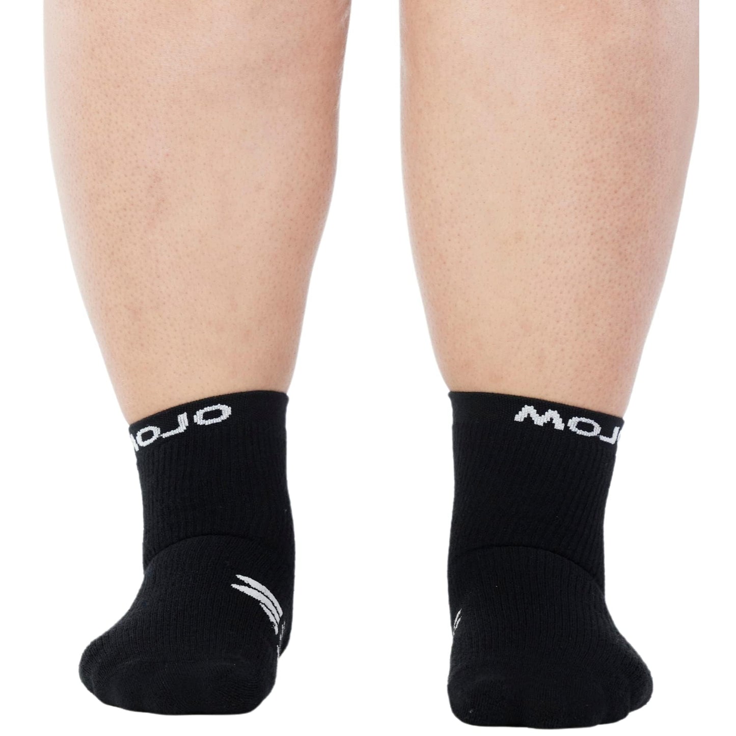 Mojo Compression Socks – Unisex Ankle Length Athletic Compression Socks – 15-20mmHg Medium Support – Black – A1012