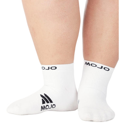 Mojo Compression Socks – Unisex Ankle Length Athletic Compression Socks – 15-20mmHg Medium Support – Black – A1012