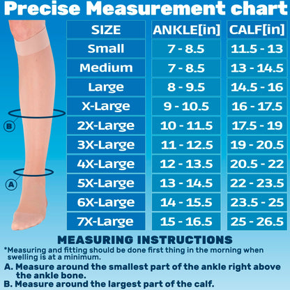 Made in USA - Travel Sheer Compression Socks 15-20mmHg for Women - ATRAVEL101