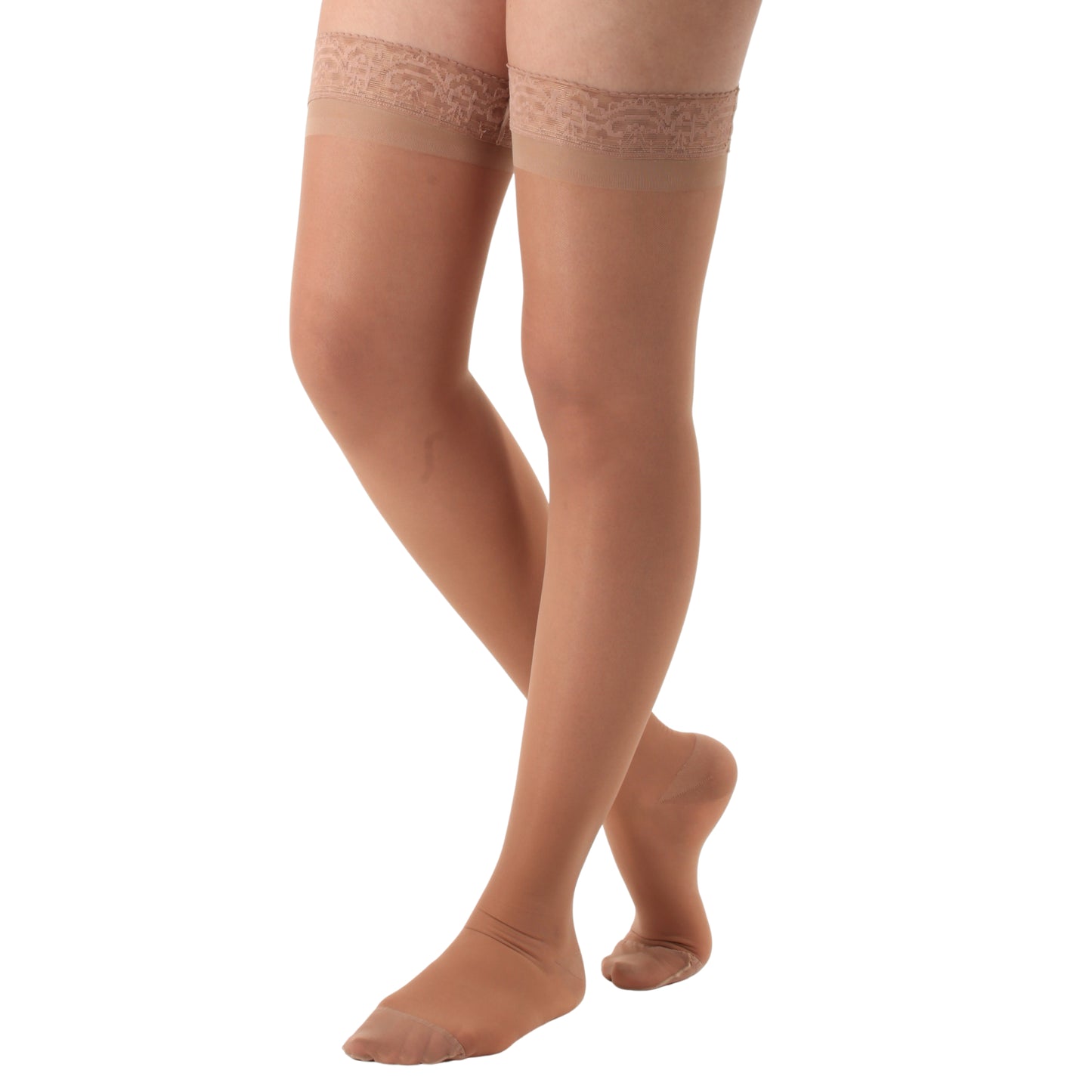Made in USA - 15-20mmHg Sheer Compression Stockings for Women - A102