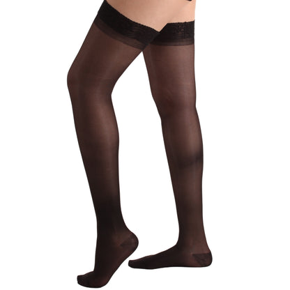 Made in USA - 15-20mmHg Sheer Compression Stockings for Women - A102