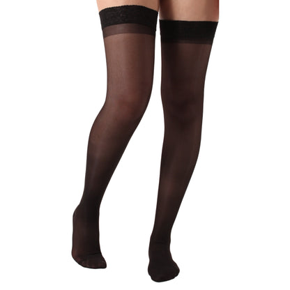 Made in USA - 15-20mmHg Sheer Compression Stockings for Women - A102