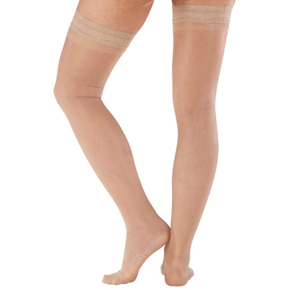 Made in USA - 15-20mmHg Sheer Compression Stockings for Women - A102