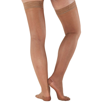Made in USA - 15-20mmHg Sheer Compression Stockings for Women - A102
