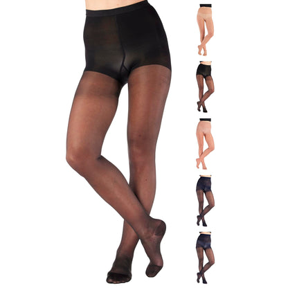 Made in USA - 15-20mmHg Sheer Compression Pantyhose for Women - A103