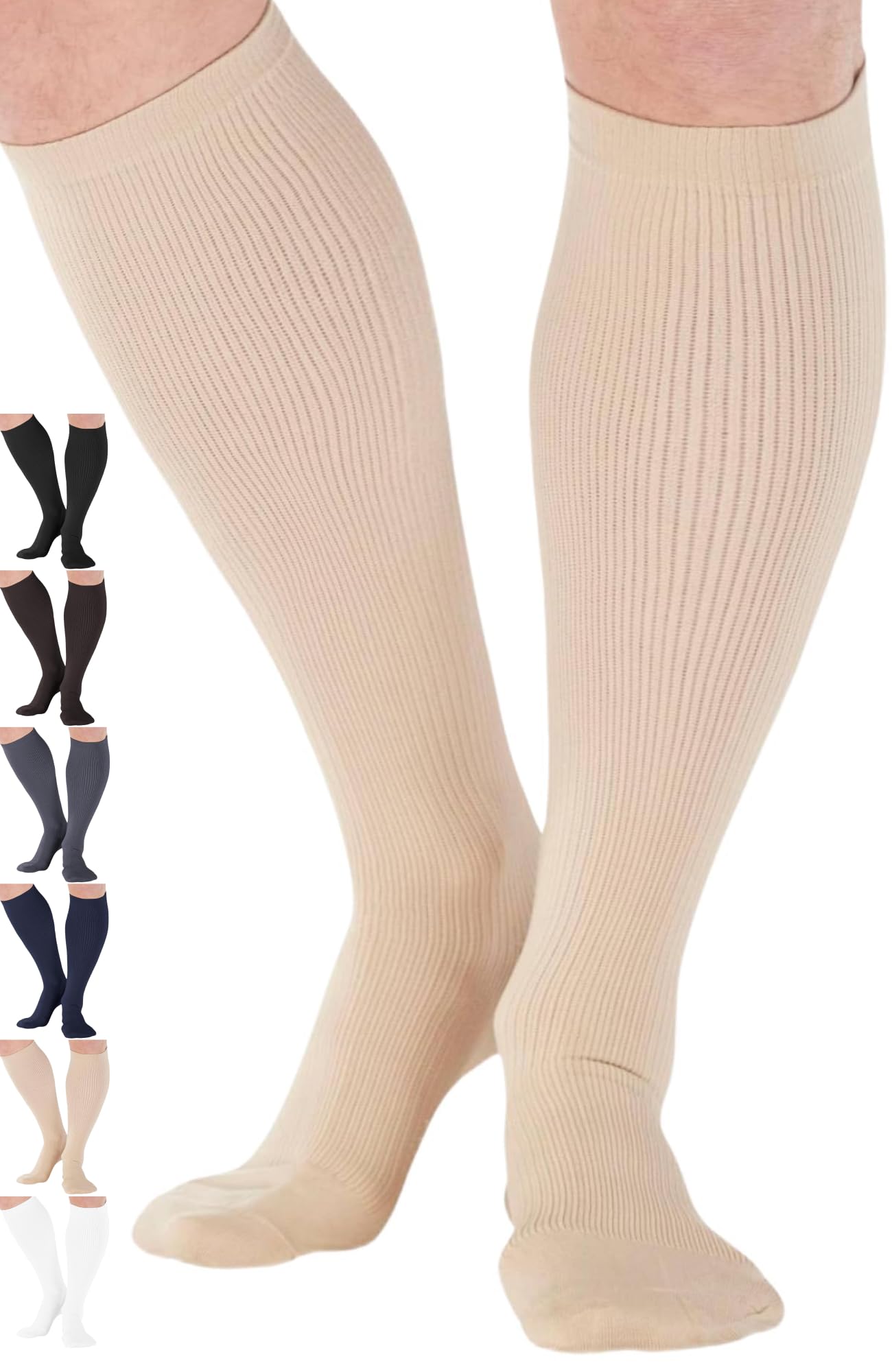 Made in USA - 20-30mmHg Compression Socks for Men - A104
