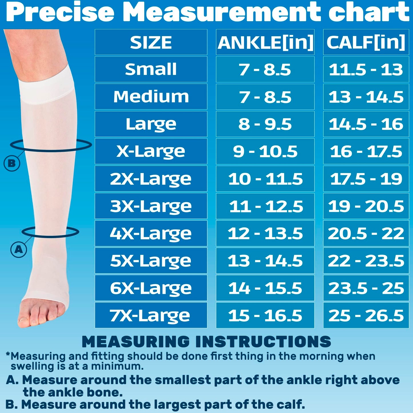Made in USA - 15-20mmHg Open Toe Compression Socks for Women - A111
