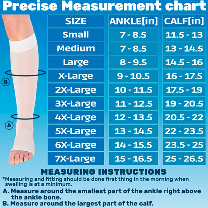 Made in USA - 15-20mmHg Open Toe Compression Socks for Women - A111