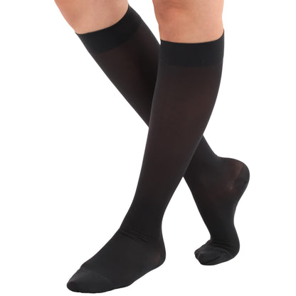 Knee High Compression Socks for Men & Women 15-20mmHg - Closed Toe,  Boost Circulation & Reduce Swelling,  A131