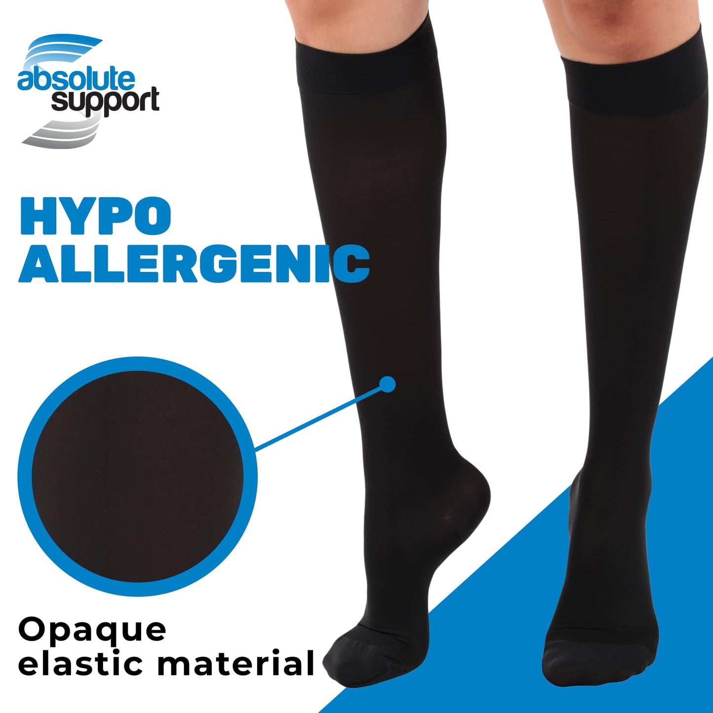 Knee High Compression Socks for Men & Women 15-20mmHg - Closed Toe,  Boost Circulation & Reduce Swelling,  A131