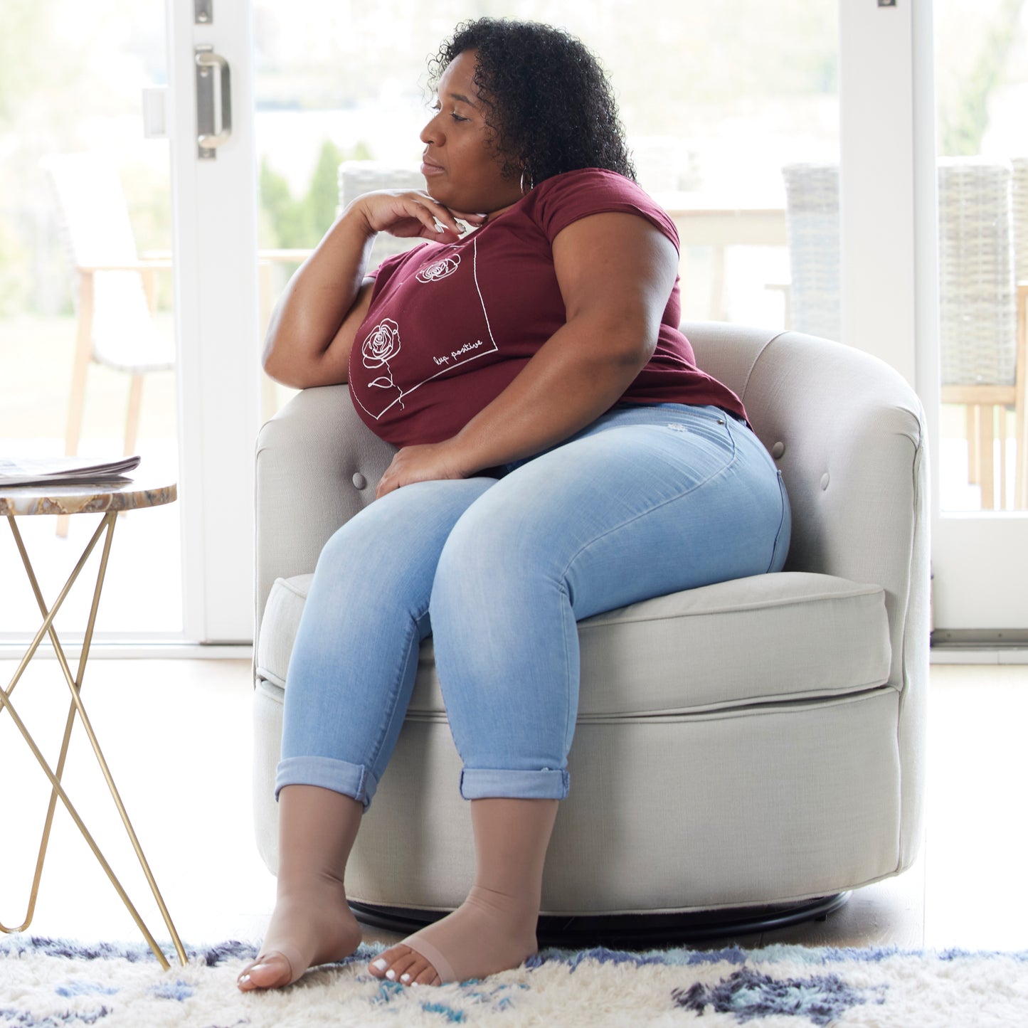 Knee High Compression Socks 15-20mmHg for Men & Women, Open Toe,  Boost Circulation & Reduce Swelling, A131OT