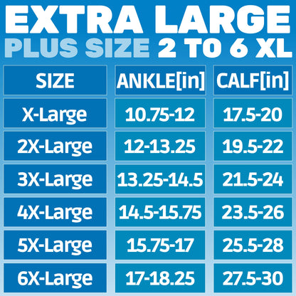 Plus Size Sheer-Opaque Compression Socks for Women 20-30mmHg - Knee High Compression Stockings - A2013