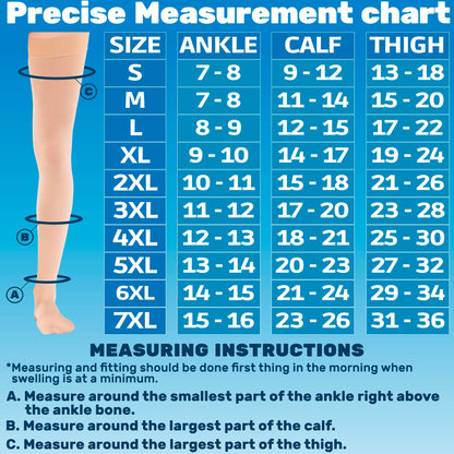 20-30mmHg Compression Thigh Highs for Men - A203M