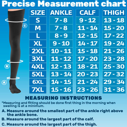20-30mmHg Compression Thigh Highs for Men - A203M