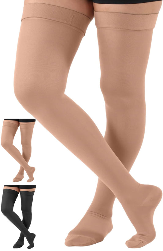 ABSOLUTE SUPPORT Thigh High Compression Socks for Women & Men 20-30mmHg, A203SW