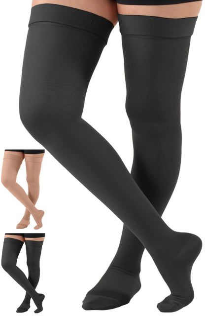 ABSOLUTE SUPPORT Thigh High Compression Socks for Women & Men 20-30mmHg, A203SW