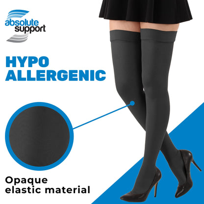 ABSOLUTE SUPPORT Thigh High Compression Socks for Women & Men 20-30mmHg, A203SW
