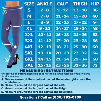 20-30mmHg Opaque Compression Pantyhose for Women - A204