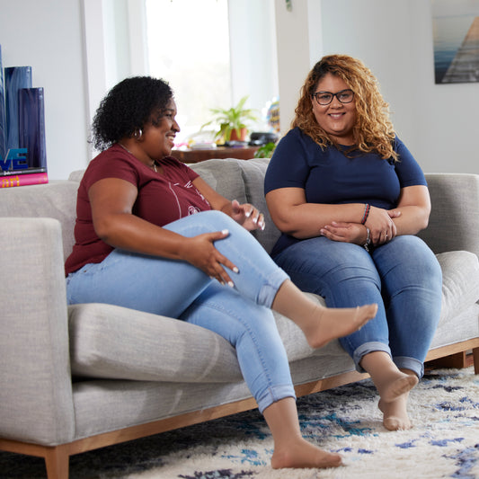 ABSOLUTE SUPPORT Made in USA - 3 Pairs Sheer Compression Socks for Women 20-30mmHg - Knee High Compression Stockings, A205-3