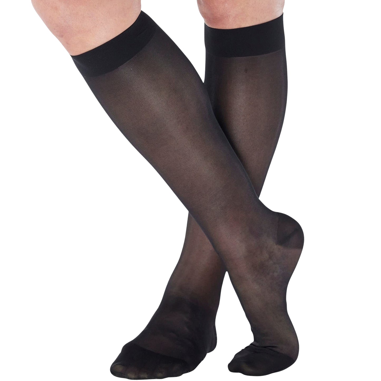 Made in USA - 20-30mmHg Sheer Compression Socks for Women - A205