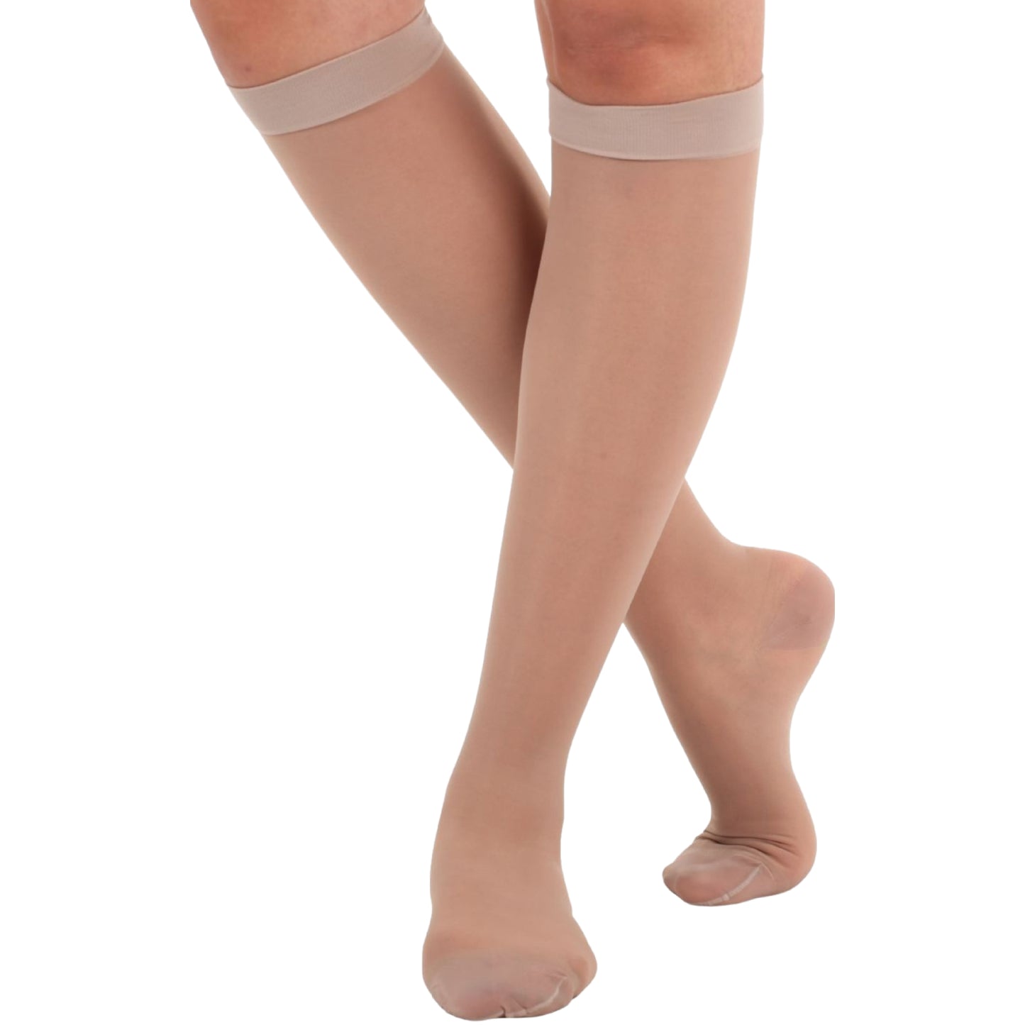 Made in USA - 20-30mmHg Sheer Compression Socks for Women - A205