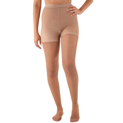 Made in USA - 20-30mmHg Sheer Compression Pantyhose for Women - A207