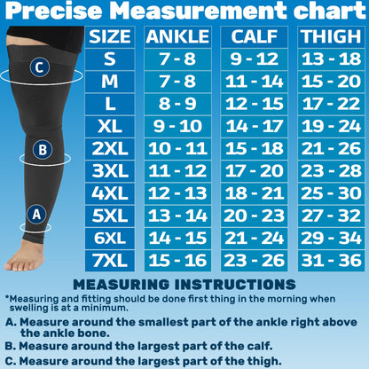 Womens Compression Full Leg Sleeve 20-30mmHg - A209W