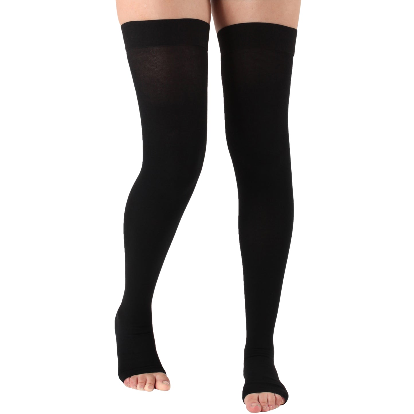 20-30mmHg Open Toe Womens Compression Thigh Highs - A213W