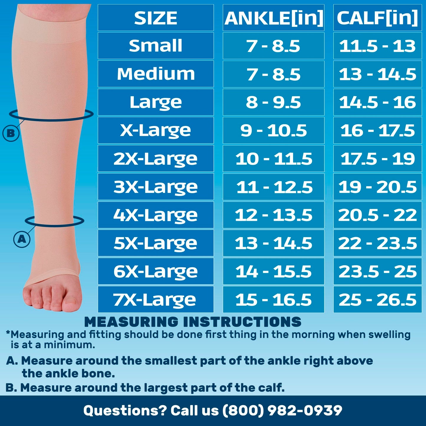 Absolute Support Women’s Graduated 20–30mmHg Compression Socks, Knee High Open Toe – Travel, Varicose Veins & Swelling Relief, A215T