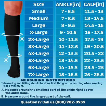 Made in USA - 30-40mmHg Mens Compression Socks - A301M