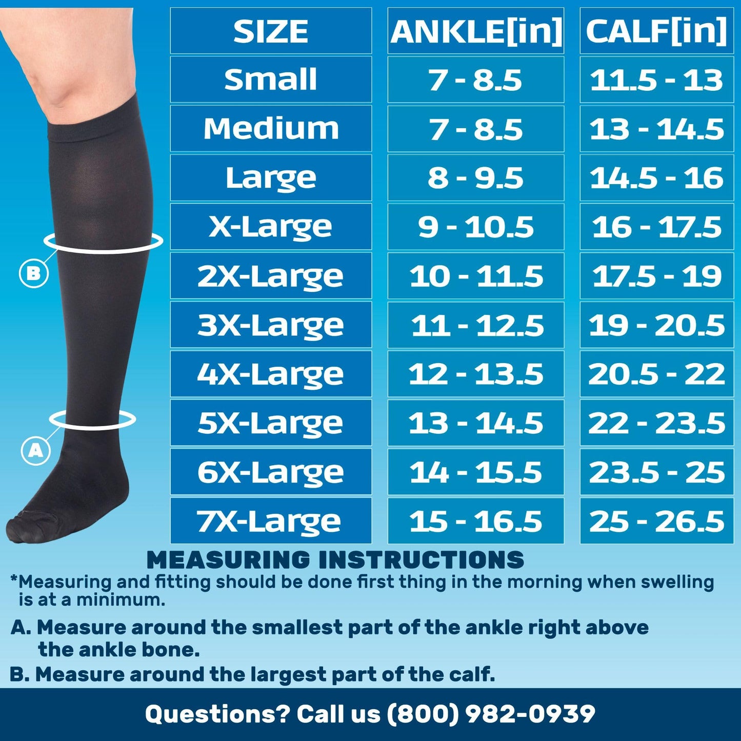 Made in USA - Womens Anti-Embolism Compression Socks 18 mmHg - A401W