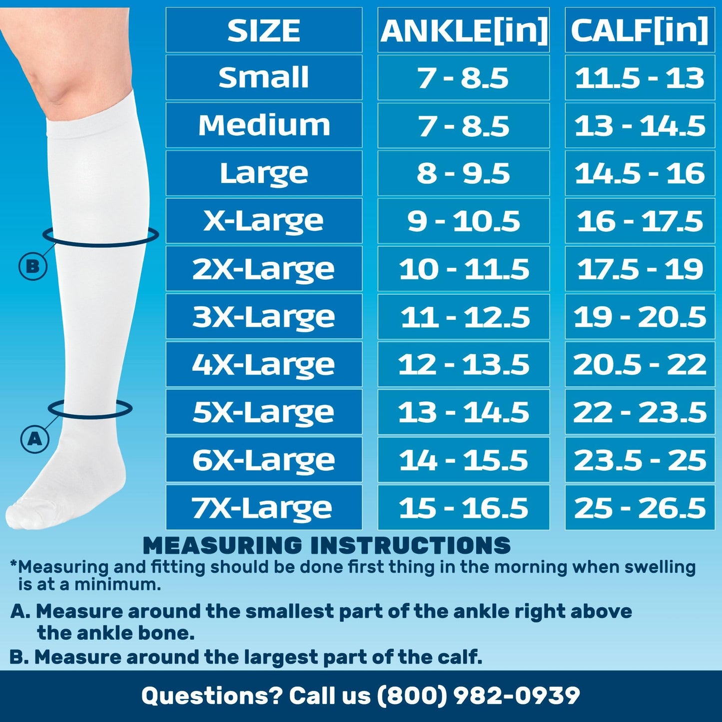Made in USA - Womens Anti-Embolism Compression Socks 18 mmHg - A401W